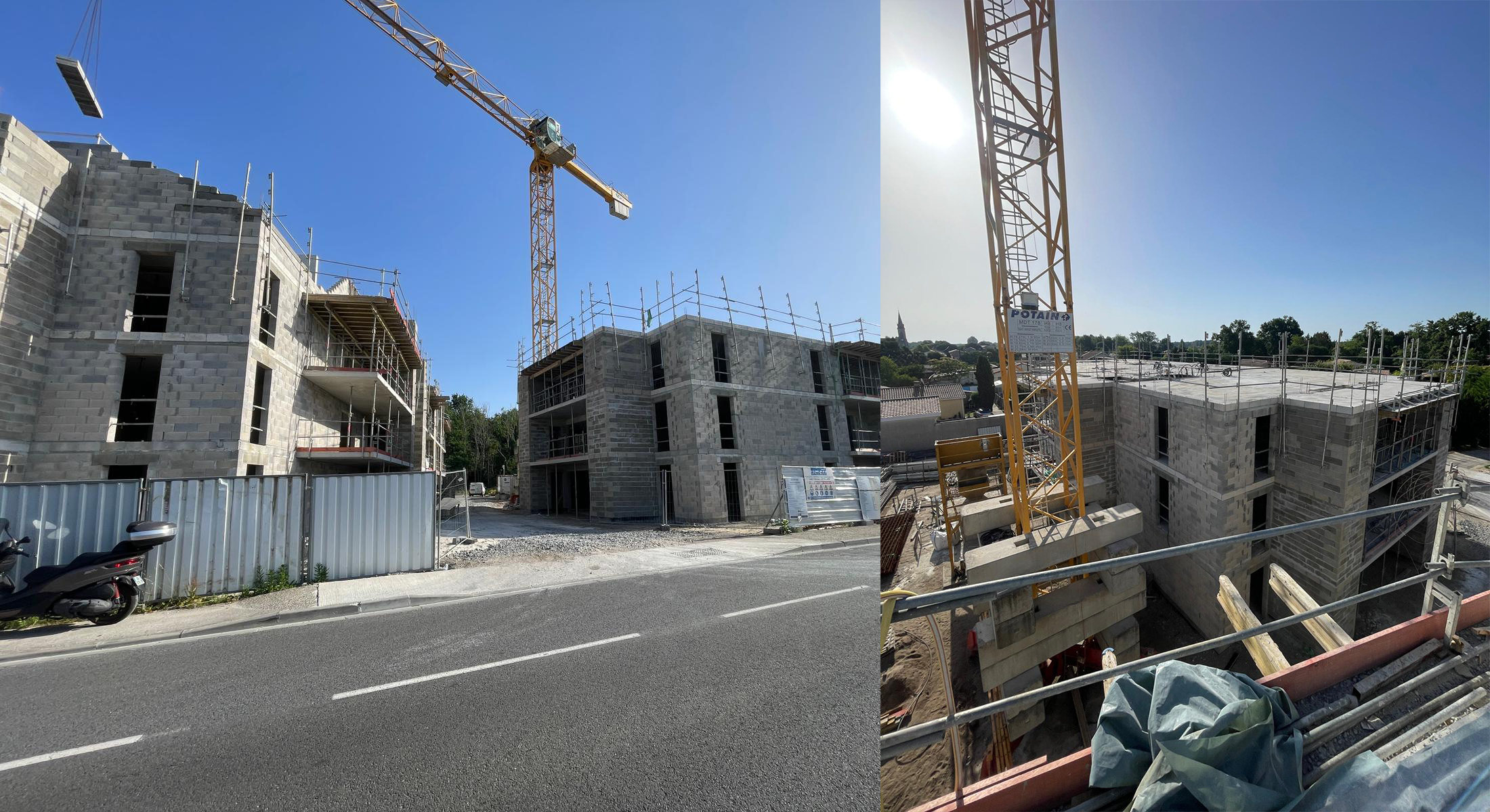 photos chantier signature promotion appartements cap ouest élévation R+3