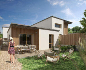 Vue jardin d'une maison CÔTÉ VIENNE à Limoges